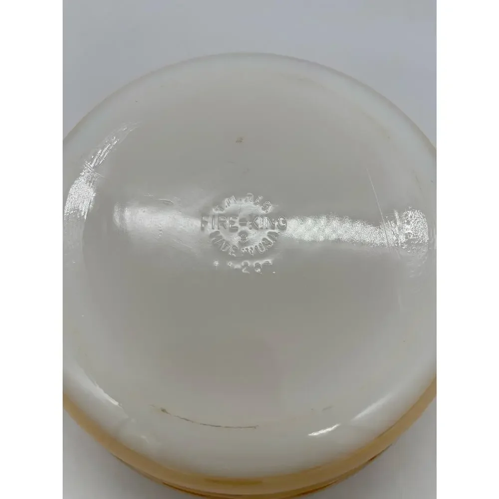 Vintage Fire King Peach Luster Lustre Round Casserole Dish 1.5 Qt USA
